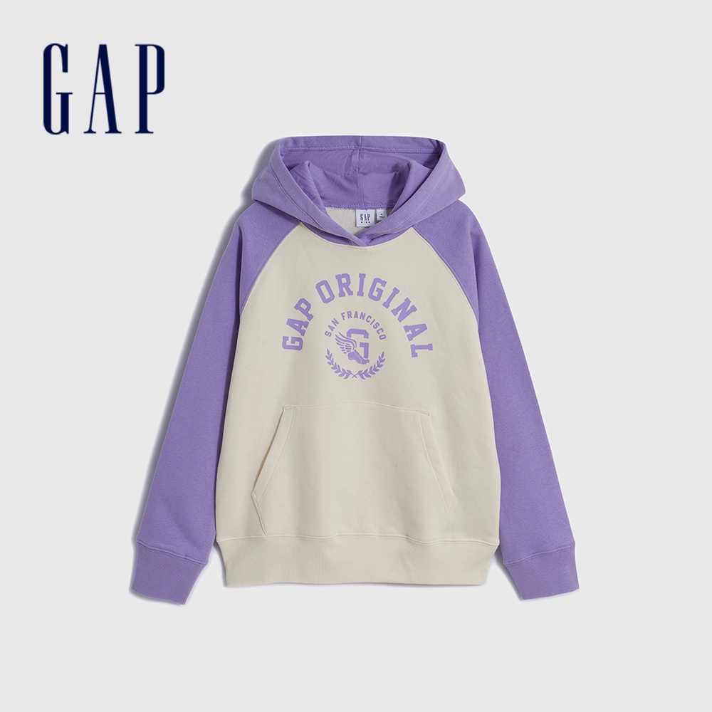 Gap 女童裝 Logo印花帽T-紫色(786363)
