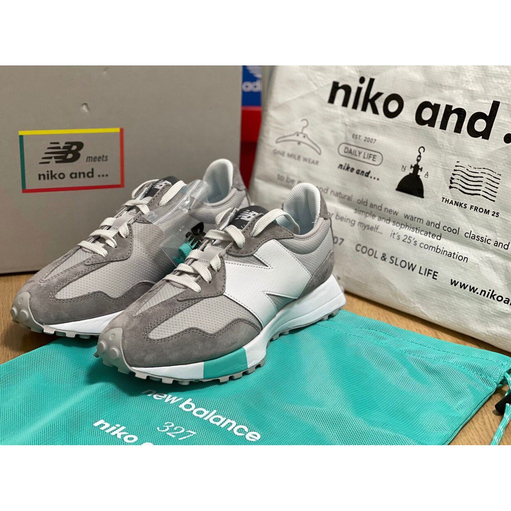 Niko and.. x New Balance 327 灰藍色 休閒鞋 慢跑鞋 MS327RJ1