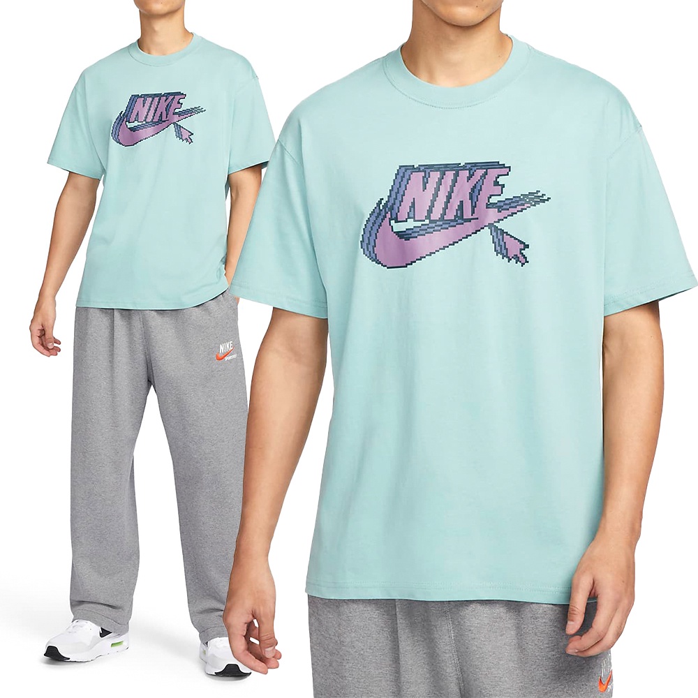 Nike AS M NSW TEE M90 6MO Futura 男 藍色 圓領 休閒 T恤 短袖 FD1297-309