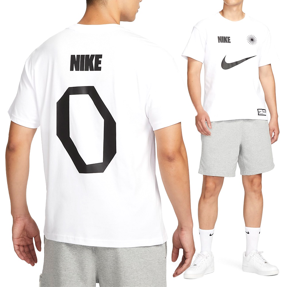 Nike AS M NK TEE M90 PRM NAOS 2 男 白色 運動 印花 短袖 FJ2307-100