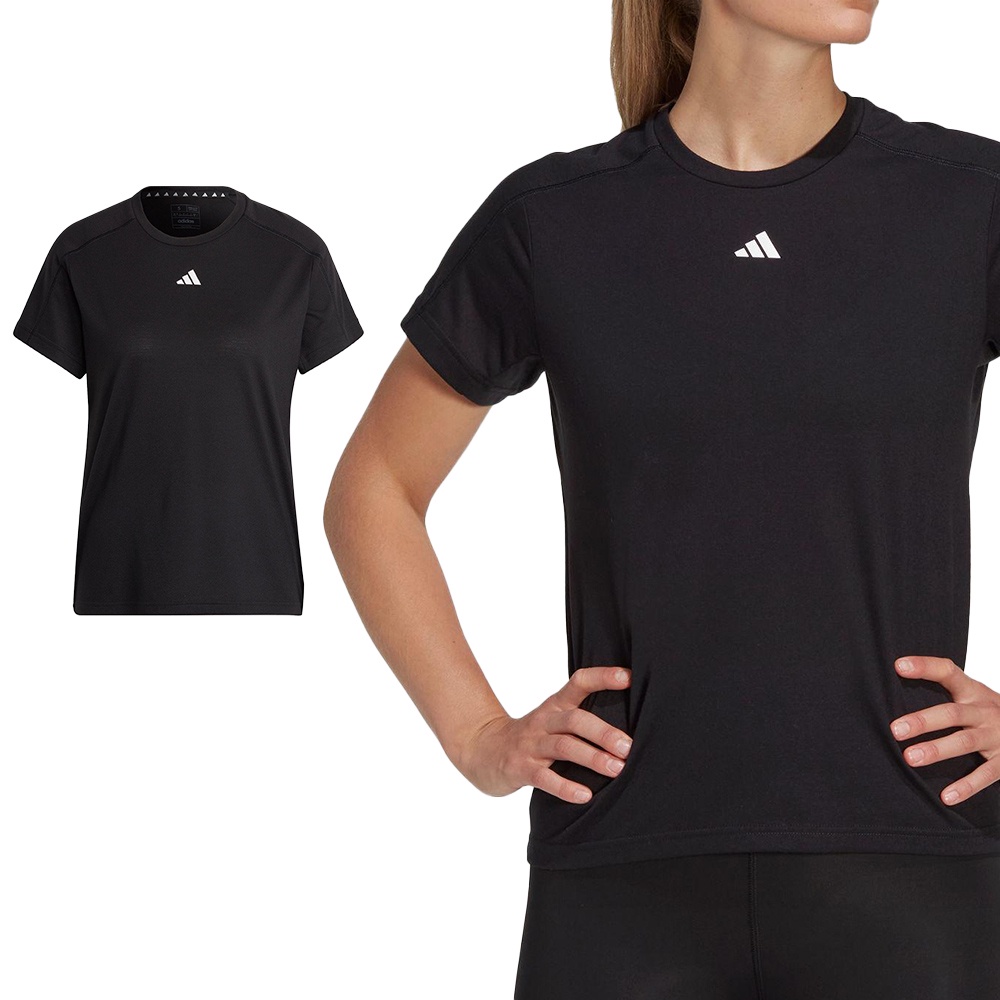 Adidas TR-ES Crew T 女 黑色 排汗 訓練 運動 上衣 短袖 HR7795