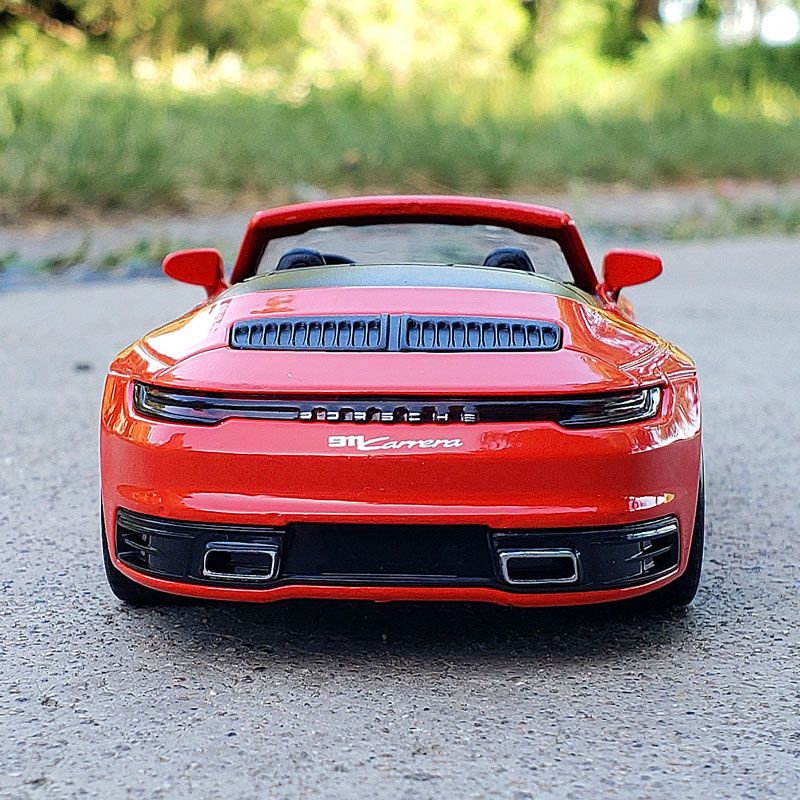 仿真合金汽車模型 彩珀1:32保時捷911卡雷拉敞篷合金跑車仿真金屬車模收藏擺件玩具