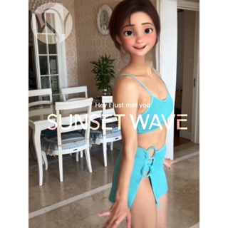 SUNSET WAVE 新款 ins 性感 比基尼 運動 分體 泳衣 保守 裙褲 澳洲 度假 泳裝