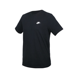 NIKE 男女短袖T恤(純棉 休閒 慢跑 上衣「AR4999-013」 黑白