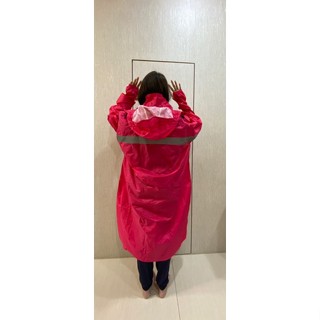 （全新）CORVIX繽紛前開式尼龍風雨衣（粉）