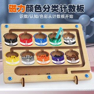 ✨免運✨兒童磁性運筆計數闆色彩認知分類寶寶專註力訓練益智趣味早敎玩具 計數小熊 色彩分類 分類遊戲 顏色分類