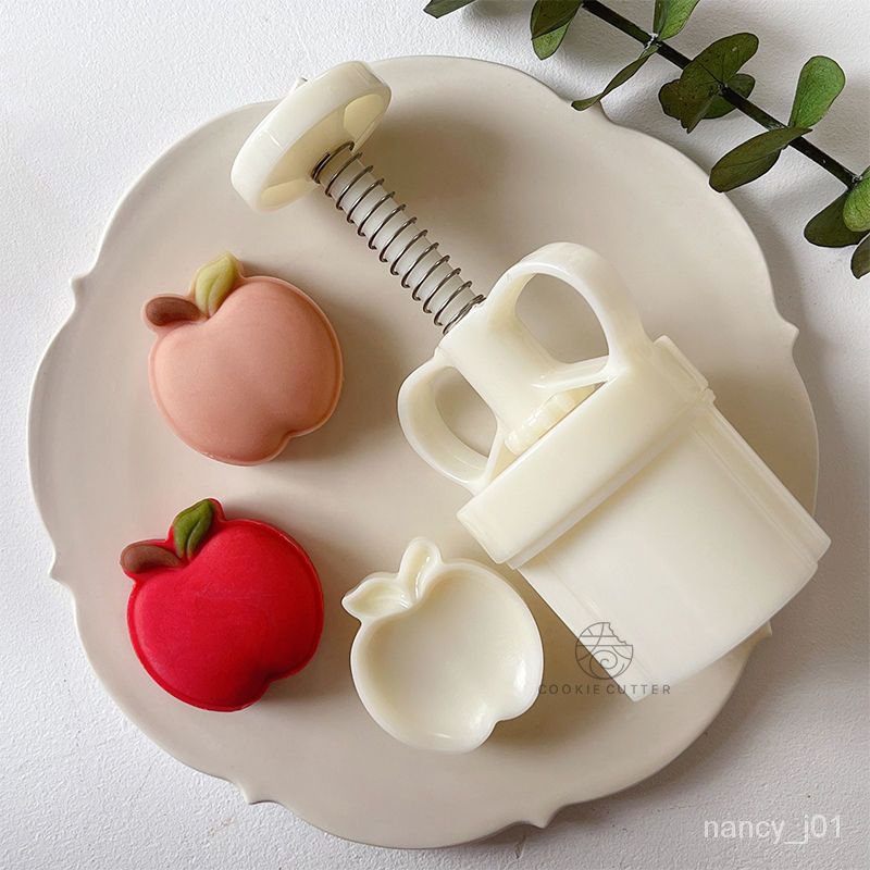 優選好貨 蘋果綠豆糕模具 中秋節水果月餅模創意拚色饅頭工具傢用糕點甜品 L4A8