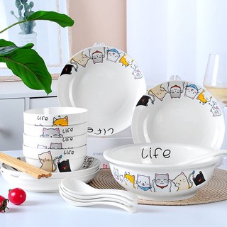 Ceramic Bowl Rice Bowl 2-6 People Food Tableware Combination