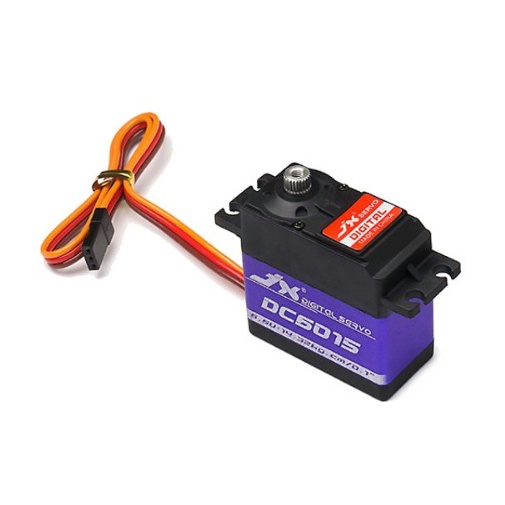 A.JX DC6015 15kg金屬齒金屬中殼數字數碼高速漂移平跑飛機器人舵機塔塔