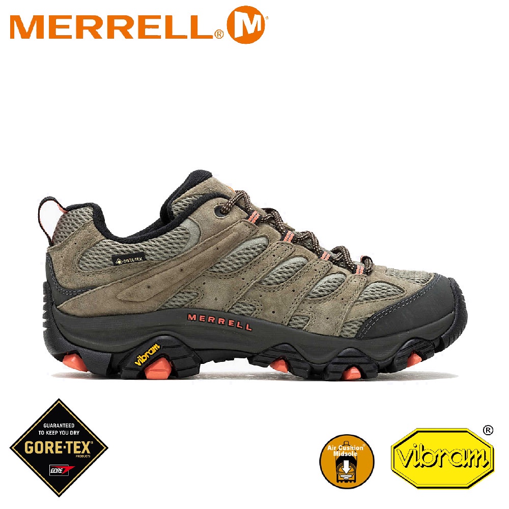 【MERRELL 美國 女 MOAB 3 GORE-TEX防水登山鞋 寬楦《橄欖綠》】 ML036322W/越野鞋/戶外