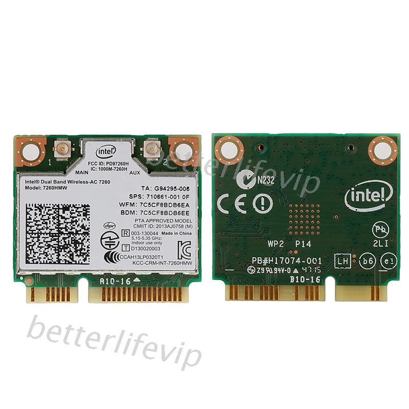 ♭適用於HP SPS 710661-001的雙頻Wireless-AC 7260HMW Mini PCI