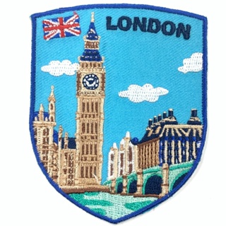 【A-ONE】英國倫敦 大笨鐘 LONDON地標刺繡徽章 胸章 立體繡貼 裝飾貼 繡片貼 燙布貼紙 繡片貼 燙布貼紙