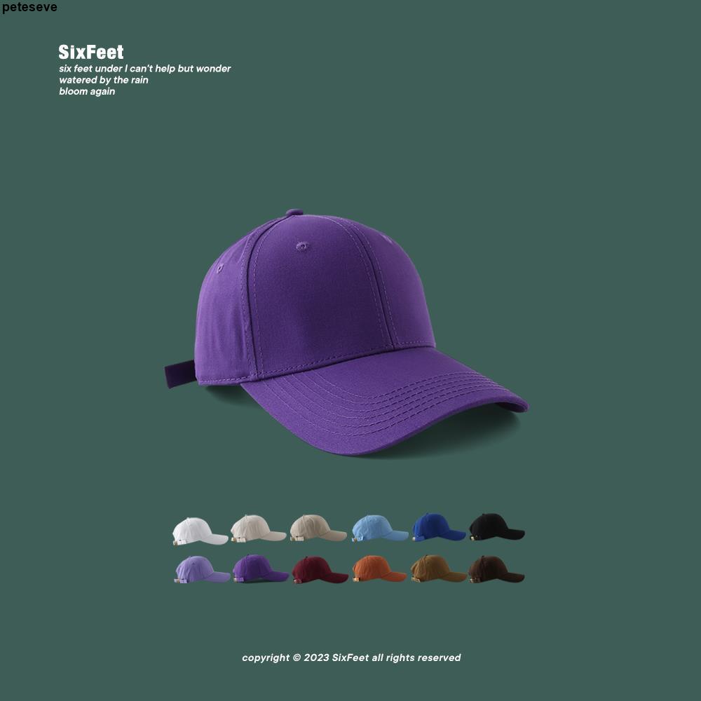 棒球帽🧢紫色大頭圍加大棒球帽男女同款硬頂加長檐9cm鴨舌帽子春夏百搭潮