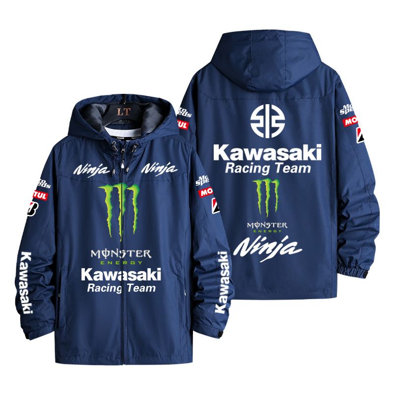 KAWASAKI川崎Racing Team外套摩托車騎行服防風防雨三合一沖鋒衣（/--\欣欣)