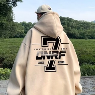 男士連帽刷毛印花大學t 大尺碼 長袖帽t 加絨帽t 連帽衛衣 保暖大學t 情侶長袖上衣 衛衣男（hj154)【壹號站】