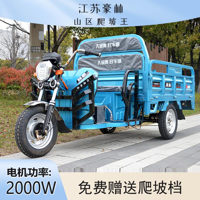 【出行神器】新款加厚爬坡王載重拉貨快遞電動三輪車廠家直銷新國標電瓶三輪車