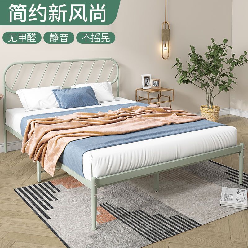 床架 床 單人床 雙人床 北歐鐵藝床雙人床現代簡約宿捨單人鐵架床公寓龍骨加厚加固鐵床