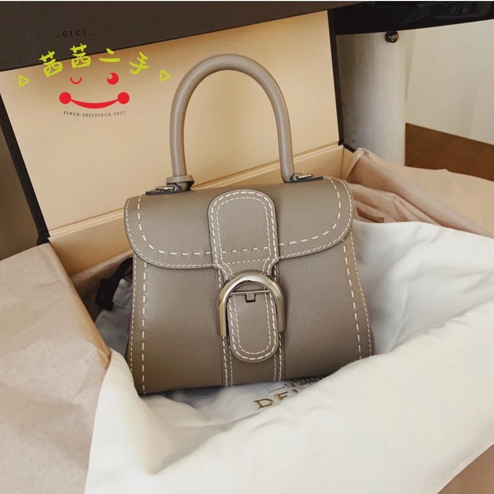 二手正品DELVAUX Brillant Mini BOX 多色可選 荔枝牛皮 手提包 肩背包 斜背包