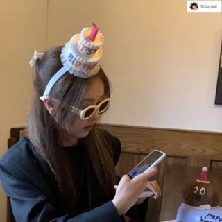 🌸創意可愛髮箍 髮飾🌸韓國ins網紅生日雙層蛋糕發箍頭箍可愛兒童頭飾拍照道具仙女可愛