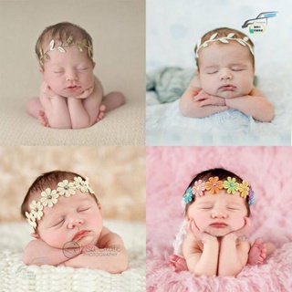 台灣-出貨- 桃園－寶寶拍照道具新生兒藝術照服裝嬰兒滿月百天影樓兒童攝影髮飾髮帶 F53m