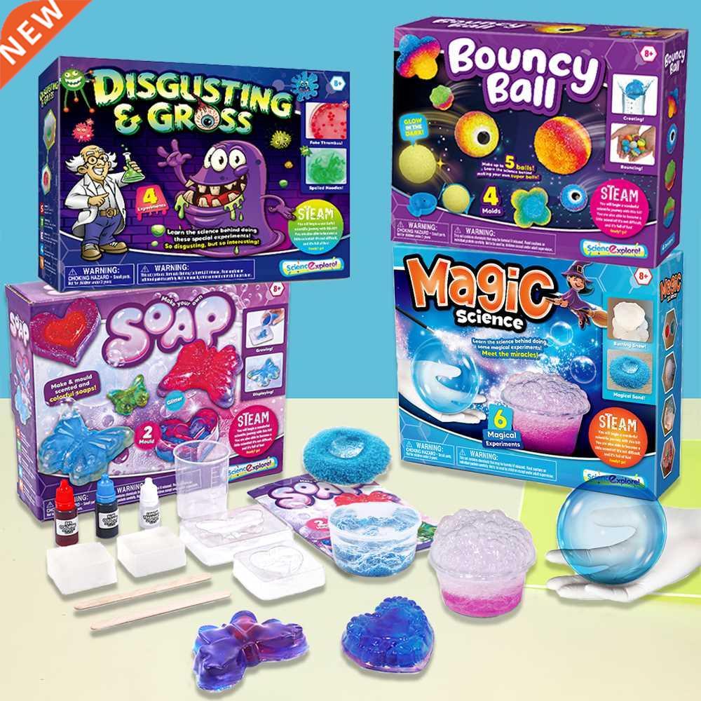 Science Experiment Kit Magic Science/Bouncy Ball/Soap/Disgus