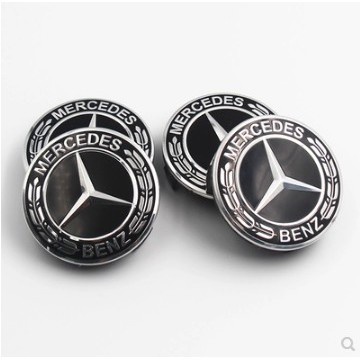 ✨賓士 Benz 2017新款 輪圈蓋 輪胎蓋 夜色套件 AMG 中心蓋 輪轂蓋 黑星標 鋁圈 標誌