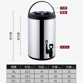 *限時熱銷*商用大容量不銹鋼保溫桶發泡奶茶桶果汁桶豆漿桶奶茶店冷熱雙用
