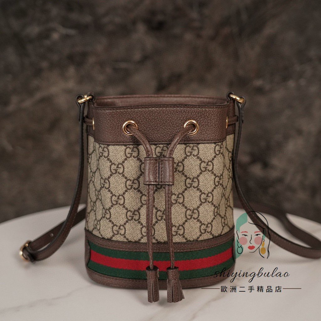 二手正品GUCCI 古馳 Ophidia mini 迷你 水桶包/斜背包/單肩包/手提包550620