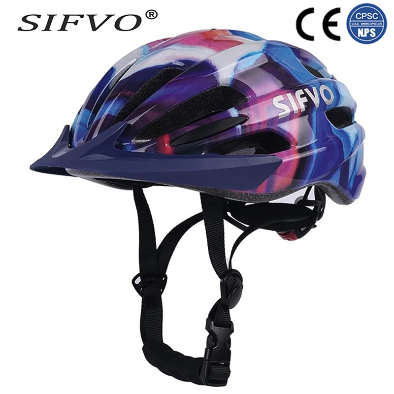 SIFVO自行車安全帽 兒童男女滑闆單車運動安全頭盔 透氣騎行安全帽 腳踏車安全帽 公路車安全帽