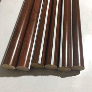 （窗簾配件）實木窗簾桿羅馬桿單雙桿支架木桿簡約窗簾桿配件託架木質吊環特價