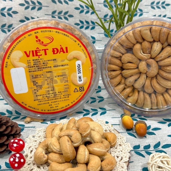 越南 越臺牌 去皮腰果  (特大) (罐裝) Hạt Điều Bóc Vỏ Việt Đài 500g