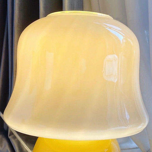 奶油玻璃檯燈燈罩奶油玻璃外殼奶油玻璃檯燈配件玻璃燈罩燈具配件