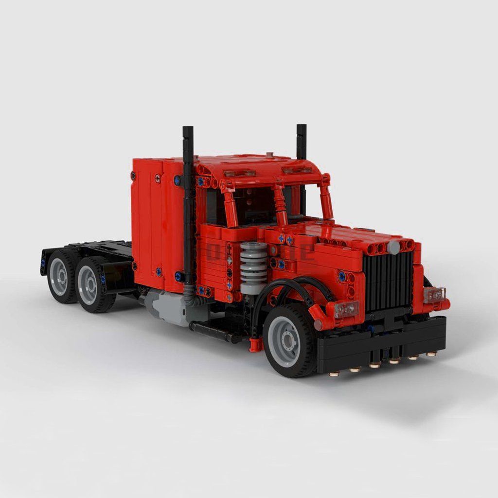 工程車積木 MOC-59951 小型美式卡車 遙控電動國產拼裝積木 兼容樂高玩具車模