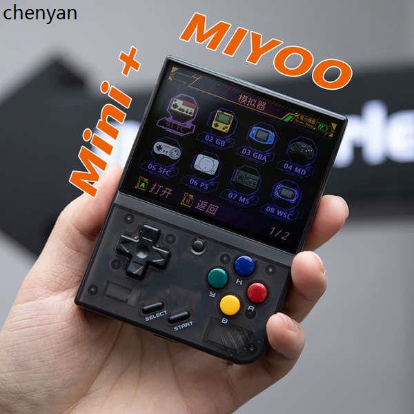 MIYOO Mini+ plus便攜式掌上游戲機 開源掌機聯機對戰GBA雙人街機經典兒童禮物遊遊機2023新款小掌機
