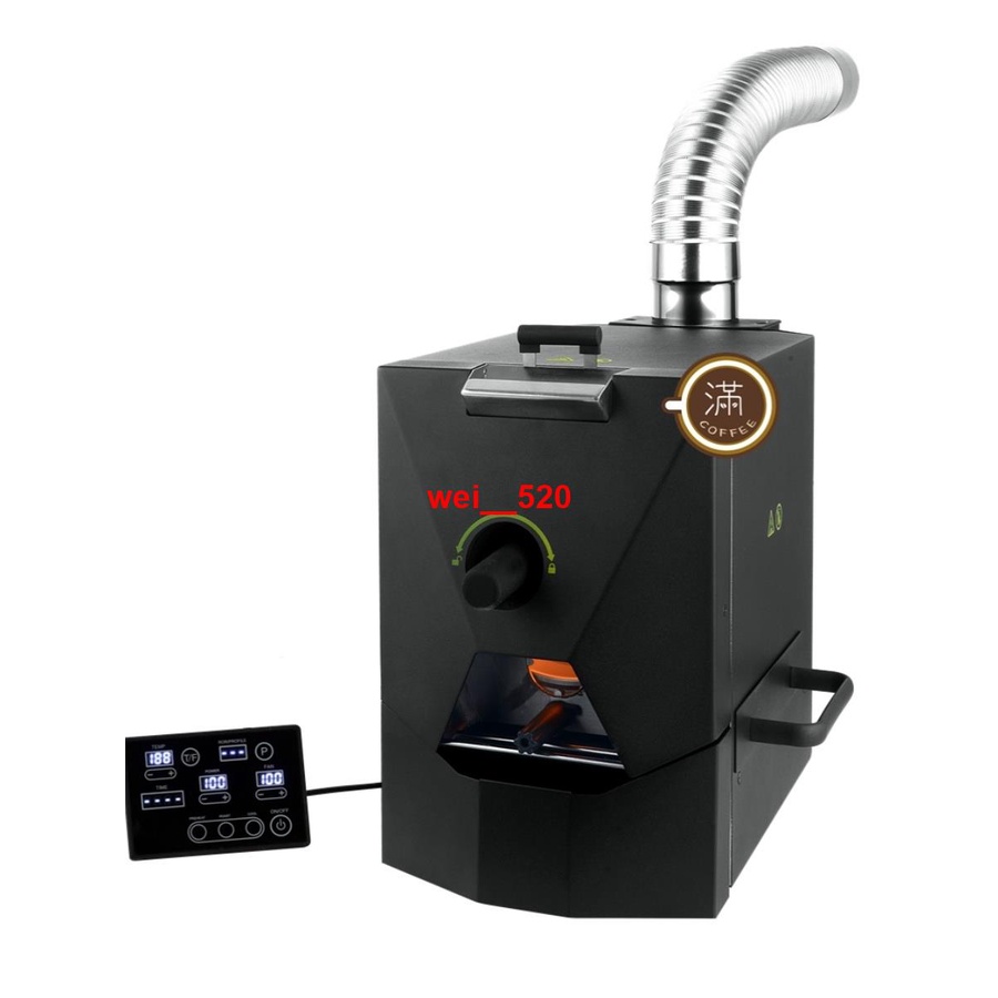 黑武士智能家用商用電熱直火咖啡豆烘焙機烘豆機500g