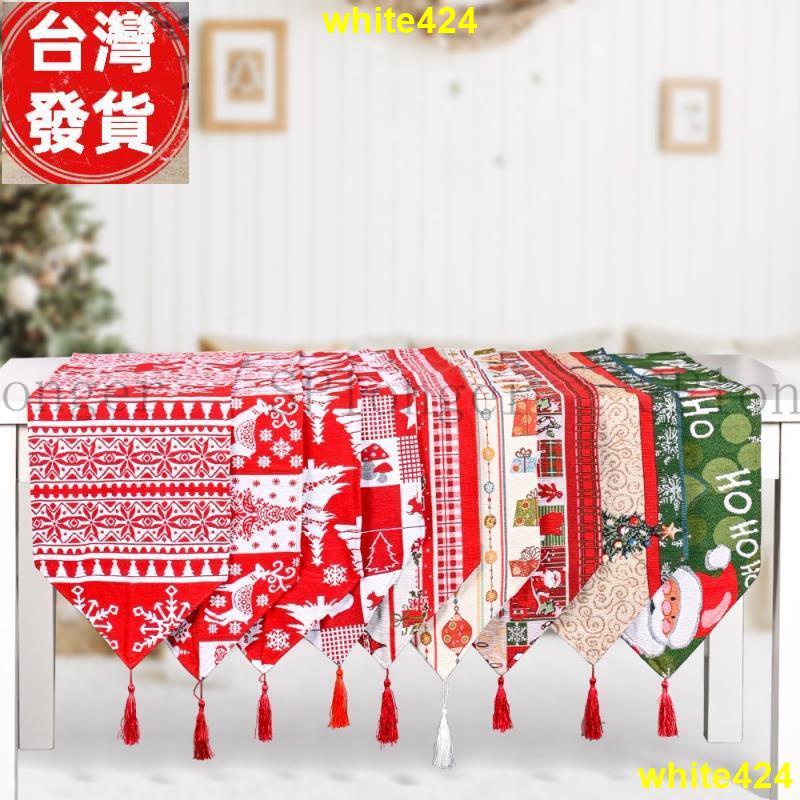 廠家熱銷 聖誕裝飾新款聖誕滌棉桌旗創意聖誕桌布餐桌裝飾居家裝扮 聖誕節佈置