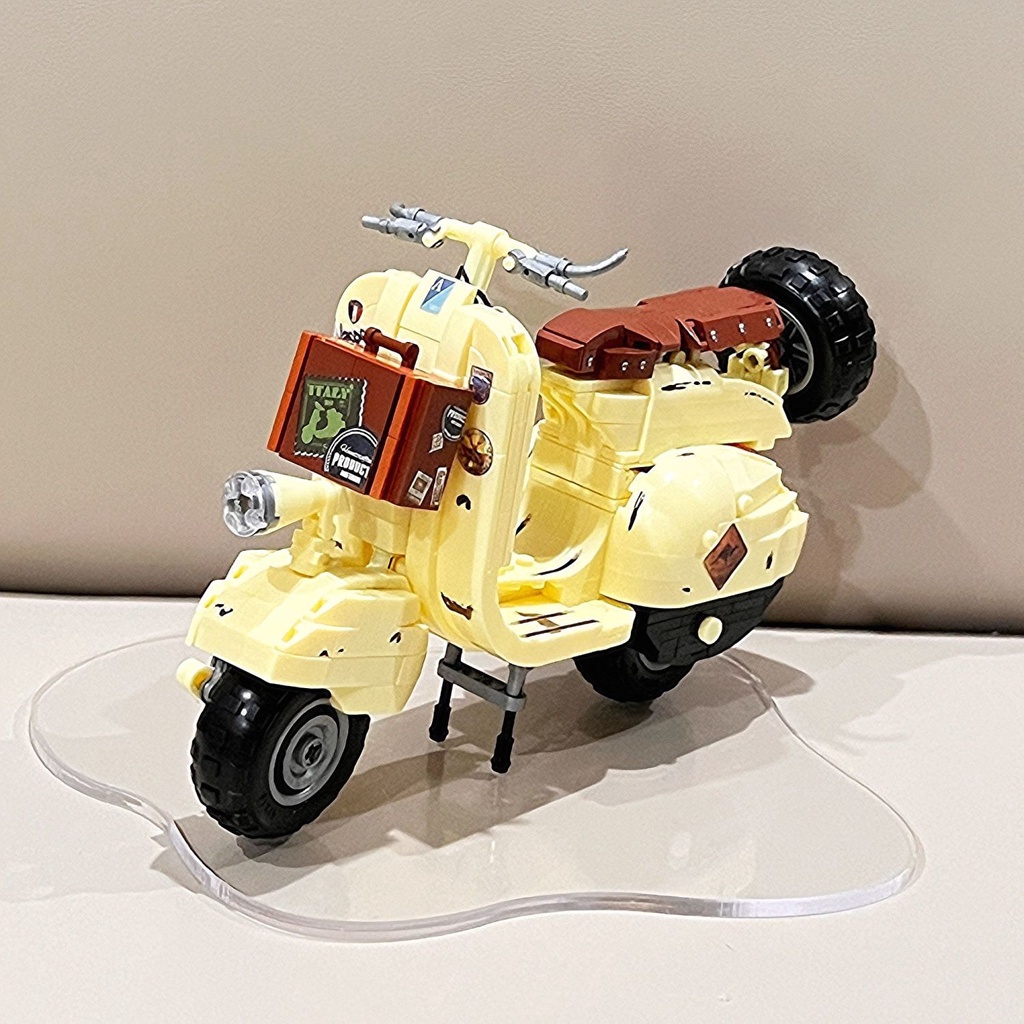 新款 潮流兼容樂高小綿羊摩托電動車積木街景城市單車模型益智兒童拼裝玩具