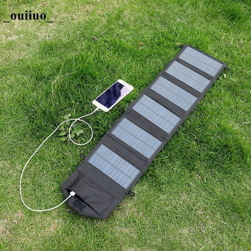 特價❤熱銷60W太陽能板便攜式發電6折疊包手機電池寶野外應急快充電器電源板