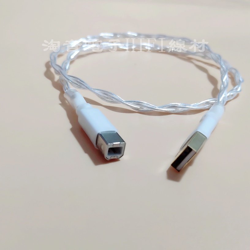 ✻KIMBER 金寶1AG單晶銅鍍銀USB2.0音頻線發燒級A-B方口電腦