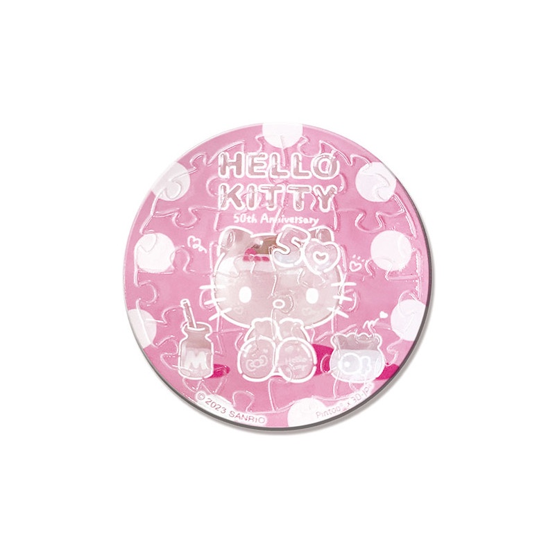 Hello Kitty【50周年】拼圖磁鐵16片-透明的我 墊腳石購物網