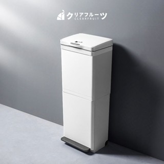 🔥免運 分類垃圾桶 移動式垃圾桶 廚房垃圾桶 餐餘桶 資源回收桶 日本智慧感應垃圾桶廚房分類大容量雙層腳踏帶輪加高家用高