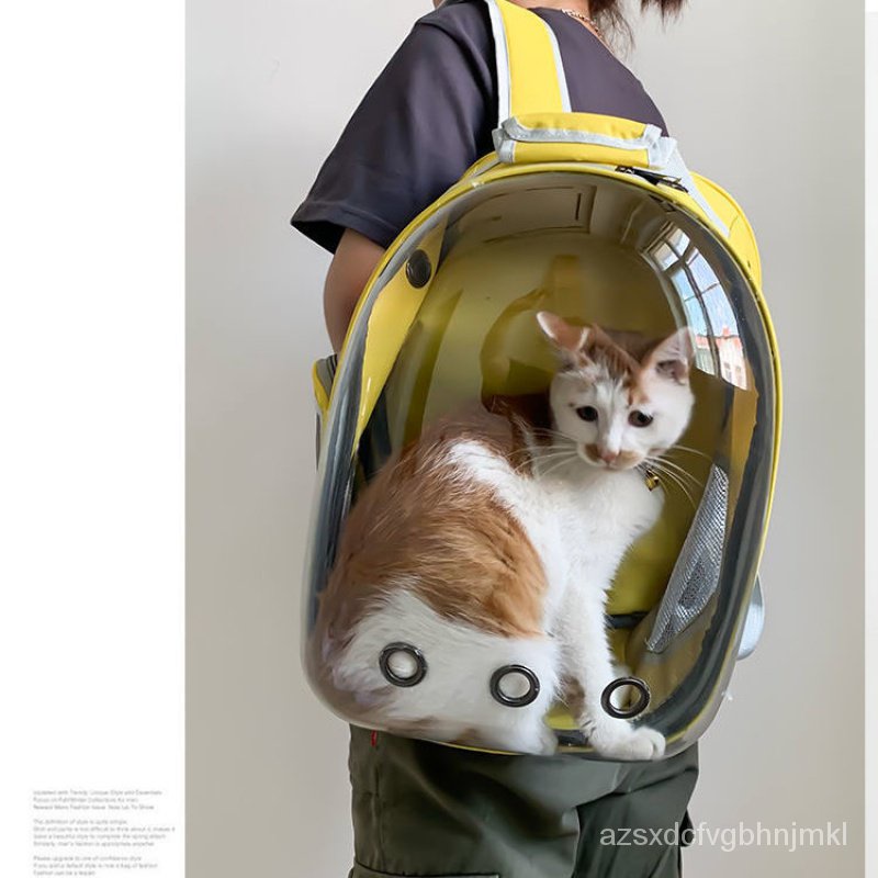貓包太空艙透背包  貓咪太空包 太空艙寵物包 寵物背包 太空包 寵物外出包 透氣雙肩貓咪小犬背包