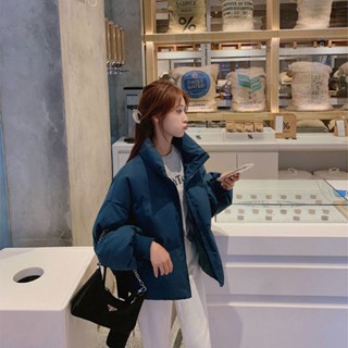 【YW】外套女 冬季新款小個子外套 韓版寬鬆麵包服外套 棉服女 短款外套 加厚學生保暖外套 女生外套