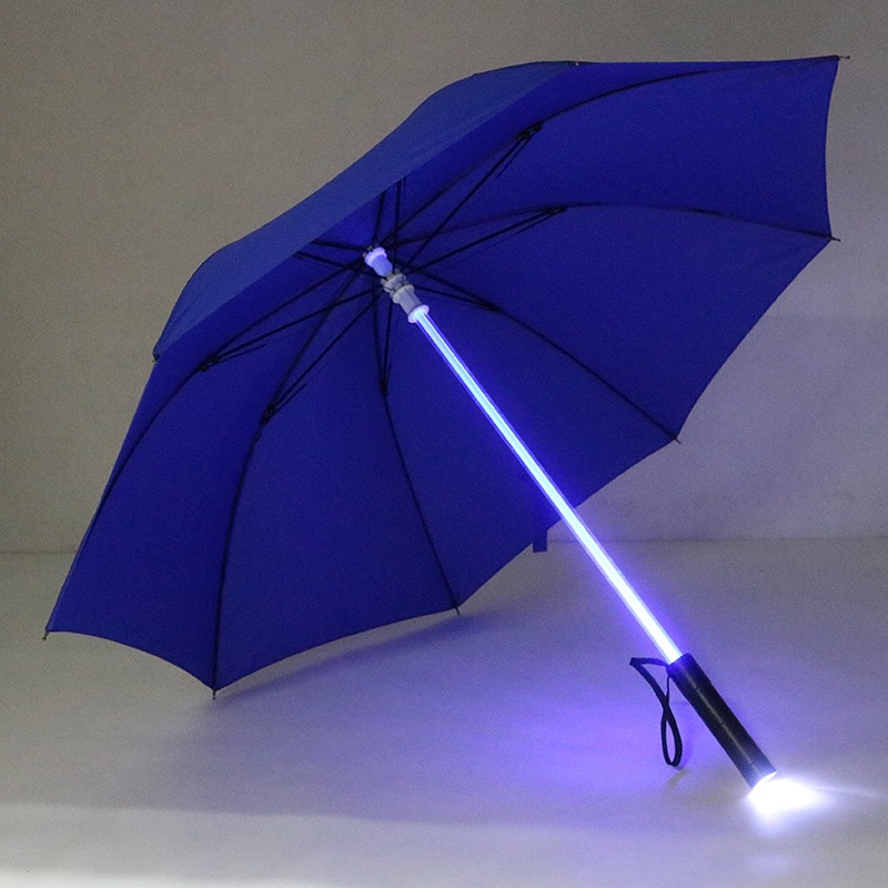 [熱銷]創意 中棒 髮光雨傘 LED照明燈光傘 黑夜 信號傘 舞臺雨傘 道具傘 晴雨兩用  大雨傘 折疊傘 折疊雨傘