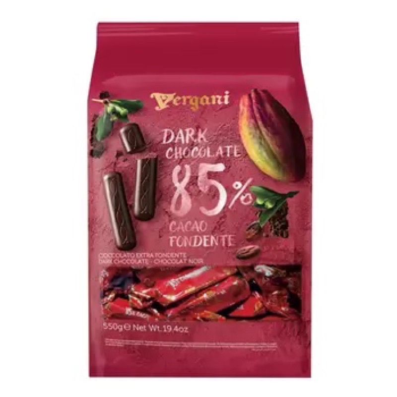 Costco Grocery Vergani 85% 黑巧克力條 550公克