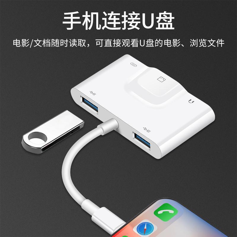 iphone iPad轉接頭 iPhone拓展塢 SD TF讀卡器  手機轉網路 rj45以太網轉換器