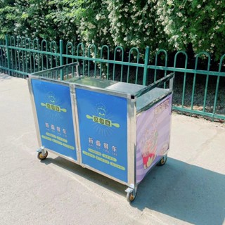 擺攤小推車折疊餐車夜市移動小吃車輕便地攤手推車流動移動貨架子
