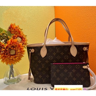 『二手』LV 路易威登 NEVERFULL PM 經典老花 托特包 手提包 單肩包 M41245購物袋粉色內裡