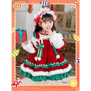 兒童洋裝 兒童聖誕裙 聖誕洋裝 兒童公主裙 拜年服 紅色洋裝 兒童連身裙 蓬蓬裙 洛麗塔洋裝 女寶禮服 兒童聖誕節衣服
