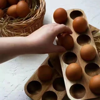⚡廚房收納⚡日式木製雞蛋收納盒 相思木雞蛋格 蛋架 收納盒 廚櫃冰箱收納盒 保鮮盒 冰箱收納架 雞蛋盒 雞蛋收納